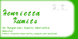 henrietta kumits business card